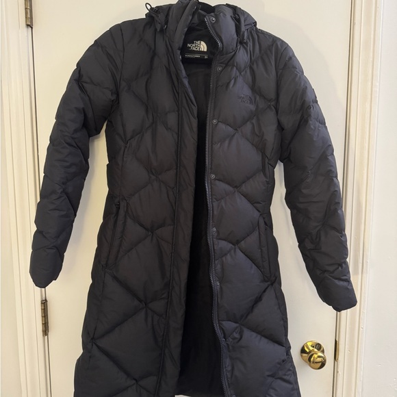 North Face 550 Long Black Puffer Coat - Picture 5 of 14